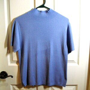 Dress Barn acrylic/nylon short sleeve mock sweater
